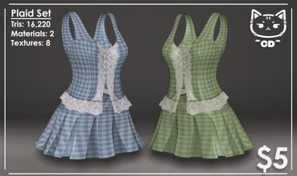 Plaid Clothing Set