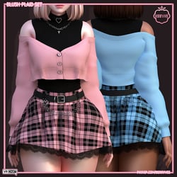 Blush Plaid Set