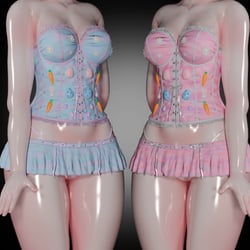 Top + skirt + boots  Special Easter ( Easter Special )