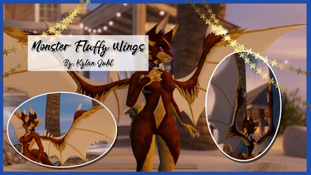 Monster Fluffy Wings