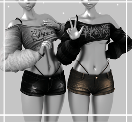 ₊˚Sinner Doll Set - ZinFit, E-girl, Anime Bases, Vrchat assets ˚₊