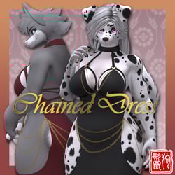DLC - Ghostly Female Canines Chained Dress (VRChat Asset)
