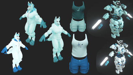 Glaceon Inspired Mama-Gen and Papa-Gen Texture (SFW/NSFW/Maternity)