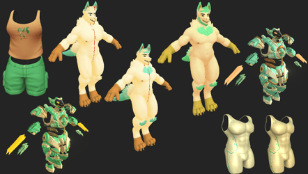 Leafeon Mama-Gen and Papa-Gen Textures (SFW/NSFW/Maternity)
