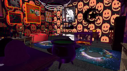 (SFW/NSFW) Trick Or Treat Bedroom - A Halloween Themed World For VRChat