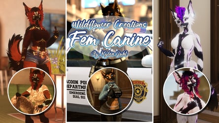 Wildflower Fem Canine - VRChat Model