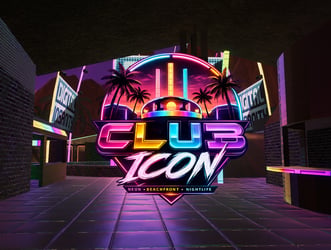 Club Icon (Base) – Neon Beachfront VRChat Club Framework (Quest Compatible)