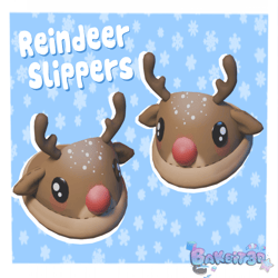 Reindeer Slippers (PERSONAL/COMMERCIAL LICENSE)