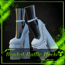 {W.2} Beaded Ruffle Heels