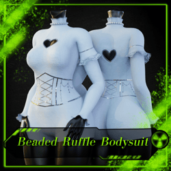{W.1} Beaded Ruffle Bodysuit