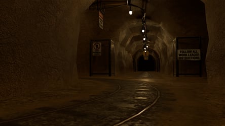 Low Poly Mine Tunnel Modular Kit (11 modules x 4 variations)