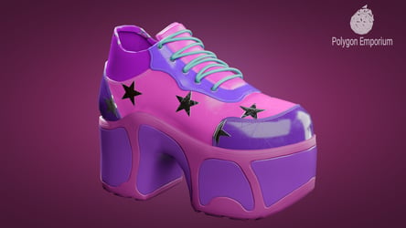 Pink Glaze Platform Sneakers