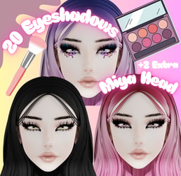 20 Eyeshadows + 2 Extra - Miya Head Makeup
