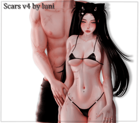 Scars v4. Male and female bases+heads.