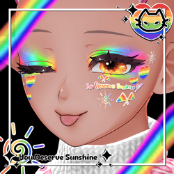☀️🌈 You Deserve Sunshine 🌈☀️ PRIDE 🌈 Willa face makeup, Pride tattoo🌈