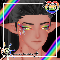 ☀️🌈 You Deserve Sunshine 🌈☀️ PRIDE 🌈 Icarus face makeup, Pride tattoo🌈
