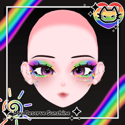 ☀️🌈 You Deserve Sunshine 🌈☀️ PRIDE 🌈 Nova head face makeup, Pride tattoo🌈