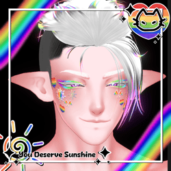 ☀️🌈 You Deserve Sunshine 🌈☀️ PRIDE 🌈 Midas head face makeup, Pride tattoo🌈