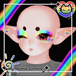 ☀️🌈 You Deserve Sunshine 🌈☀️ PRIDE 🌈 Chibi base face makeup, Pride tattoo🌈