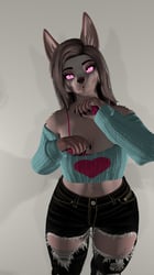 1 of 1 Pink Wolf (Ghostly Female Canine)
