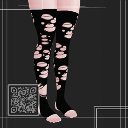 ⋆˚꩜。 FREE Sock Decal for Vrbase Egirl // RIPPED and SOLID