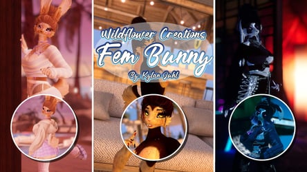 Wildflower Fem Bunny - VRChat Model