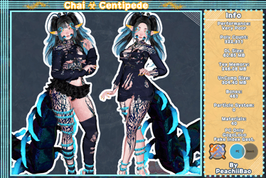 Chai! Centipede! (3.0 VRChat Avatar) SFW / PC Only