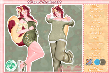 Fern! Squirrel! 3.0 VRChat Avatar) SFW / PC Only