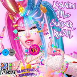Kandi, The Sugar Rush | UE VRCFT | PC ONLY | GOGO | SPS | VRChat Avatar (Personal License ONLY.)