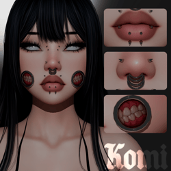 Teeth piercing set | Vrchat Asset |