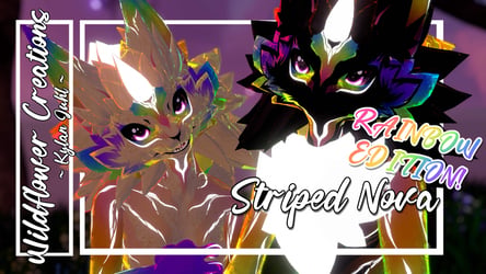 Striped Novabeast Texture !RAINBOW EDITION! - VRChat Texture