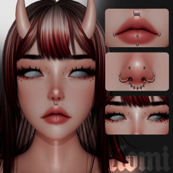 Spiked Piercing Set | Vrchat Asset |
