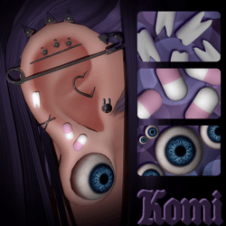 Eyeball Earring Set | Vrchat Asset |