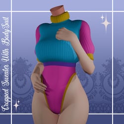 Cropped Sweater With BodySuit