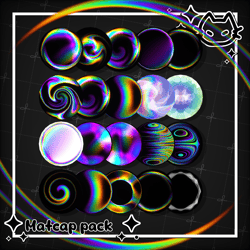 ✦🌈 Rainbow Matcap Pack 🌈✦ FREE ✦  🌈 Iridescent