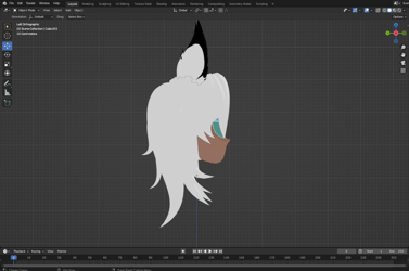 Stylized Spiky Manga Hair Mesh (Unrigged FBX)