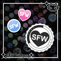 🩵 SFW Badges 🩵 Creator Resource 🩵 Listing badge