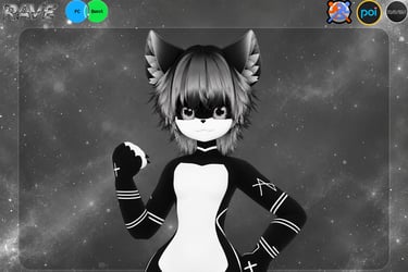 RAVE Maruchi furry avatar vrchat (AudioLink) PC/QUEST