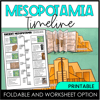 Ancient Mesopotamia Timeline Interactive Foldable Activity Worksheet