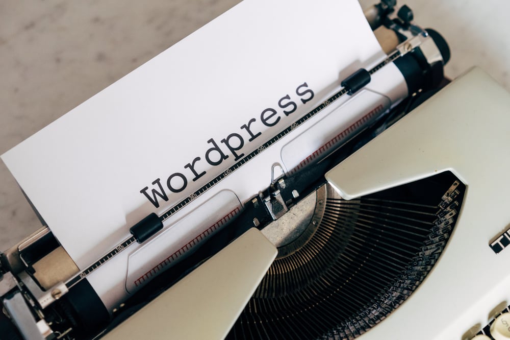 Text depicting WordPress 