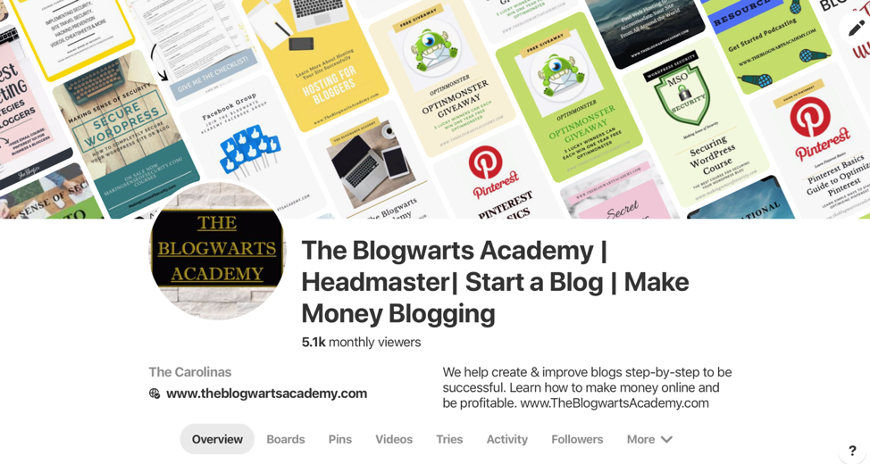 Blogwarts Academy Pinterest Board