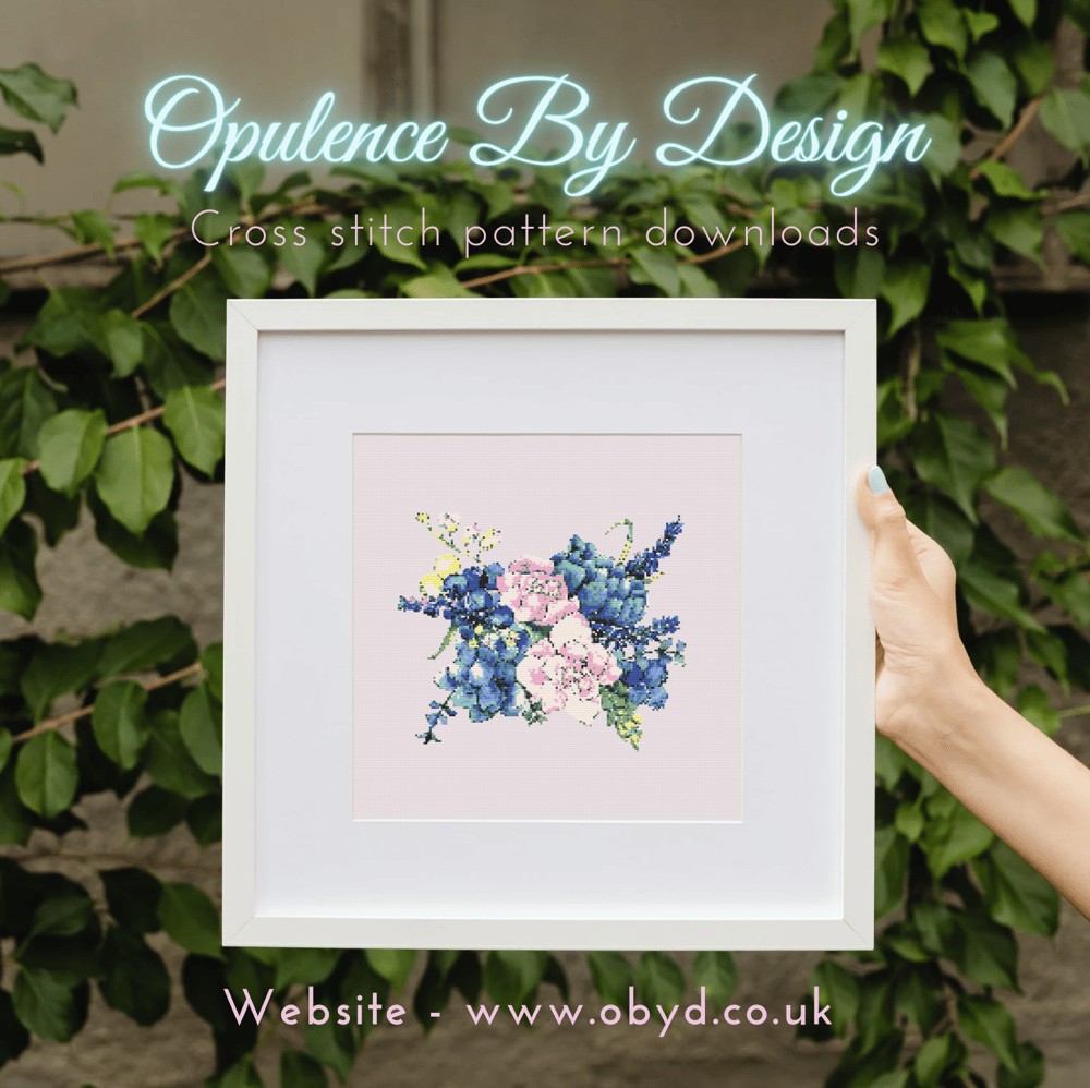 opulence by design cross stitch pattern floral flowers