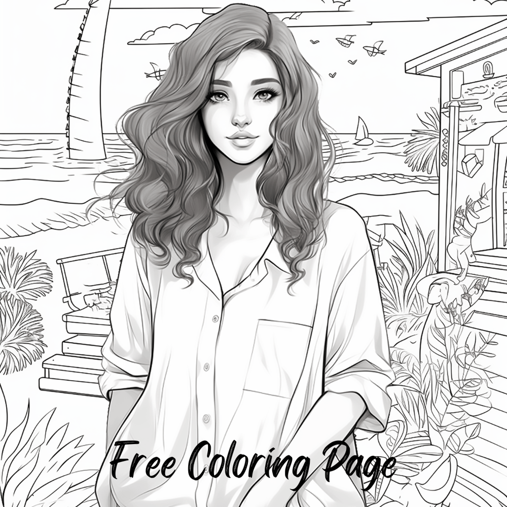 Girls fashion coloring book