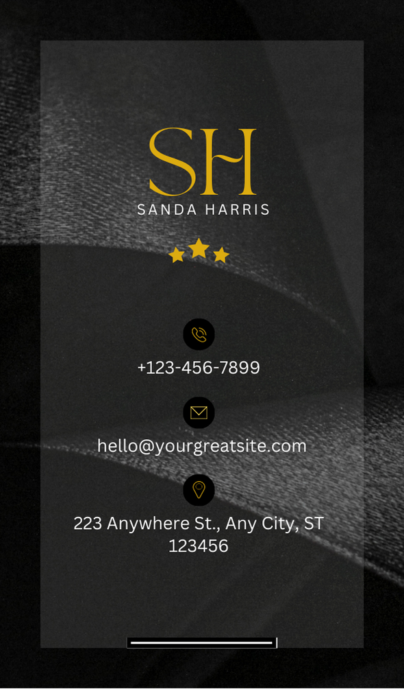 Minimalist Simple Monogram Vertical Business Card front