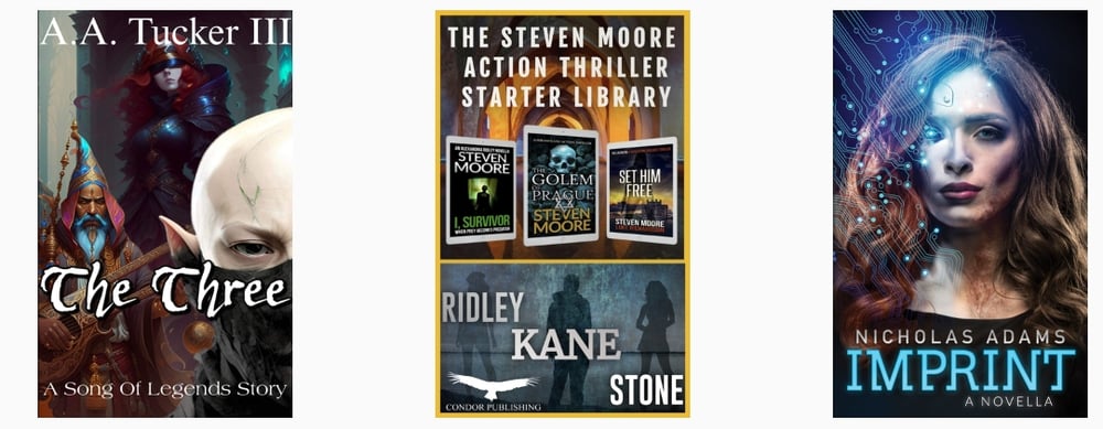The Three, The Steven Moore Action Thriller Starter Library, or Imprint.