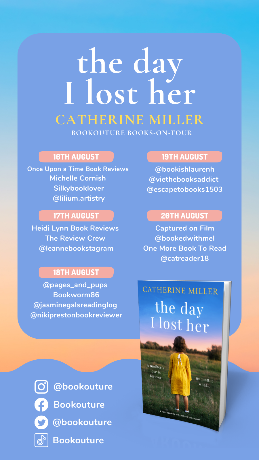 The Day I Lost Her by Catherine Miller book tour