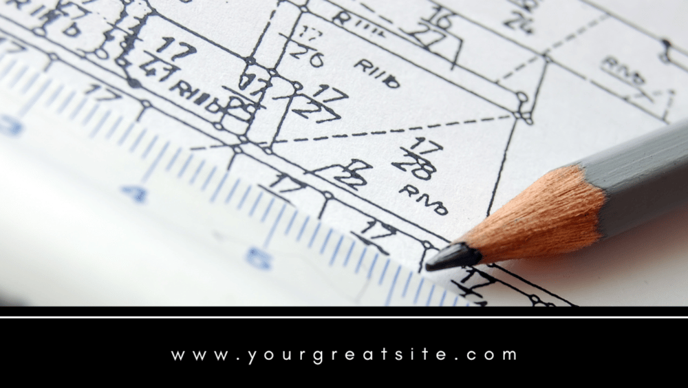 Architects, Construction, Modern Black & White Work photo Business Card front