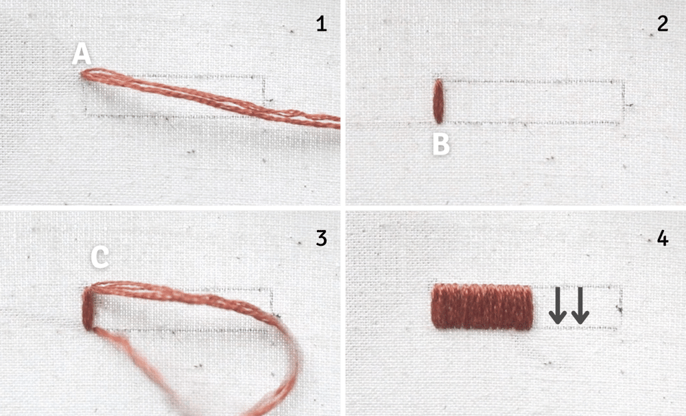 how to satin stitch embroidery