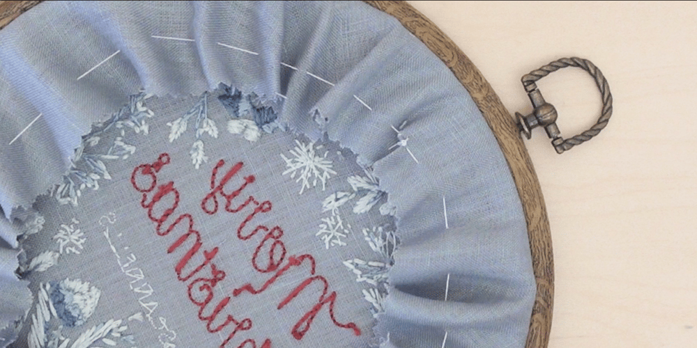 How to Finish the Back of the Embroidery Hoop with Felt