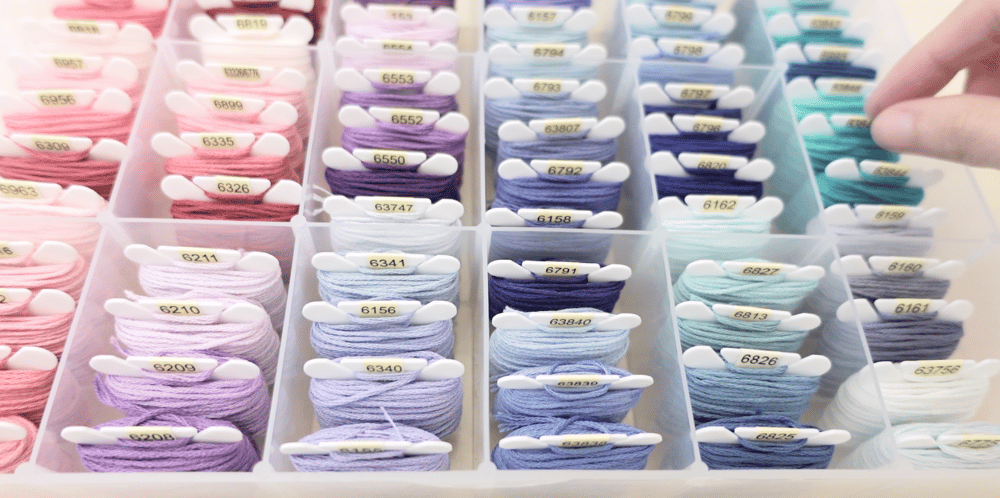 how to store embroidery floss in craft box